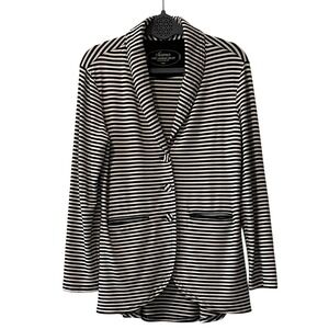 Soma Black‎ Striped Women's Soft Loungewear Blazer Small